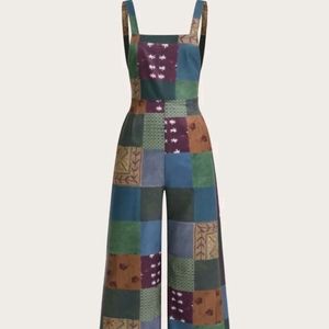 ■SOLDOUT■NEW PATCHWORK PRINT OVERALL JUMPSUIT